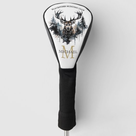 Elandjachtclub met monogram golfheadcover (Voorkant)