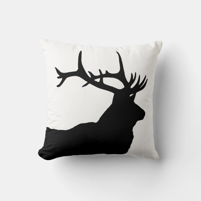 Elandkop Silhouet Kussen (Voorkant)