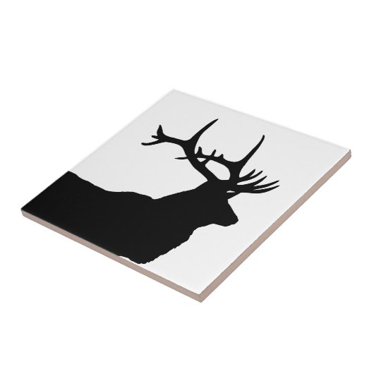 Elandkop Silhouet Tegeltje (Zijkant)