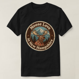 Elandliefde_ New Hampshire boslandschap kunstwerk T-shirt
