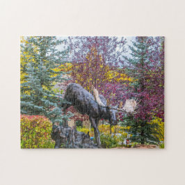 Elandstandbeeld in Vail Colorado. Legpuzzel