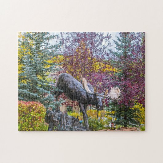 Elandstandbeeld in Vail Colorado. Legpuzzel (Horizontaal)