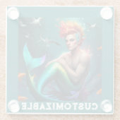 Elari Merman Glazen Onderzetter (Achterkant)