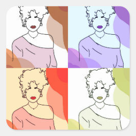 Elas Vierkante Sticker