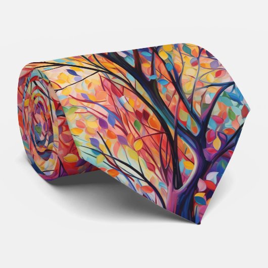 Elasira - Pop Art Herbst Stropdas (Opgerold)