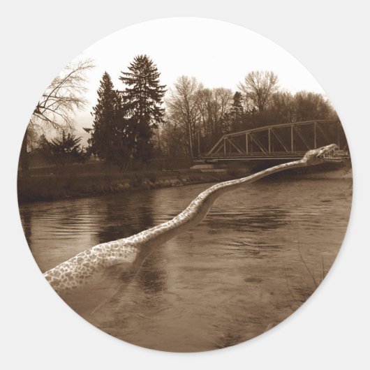 Elasmosaurus Gifts Ronde Sticker (Voorkant)