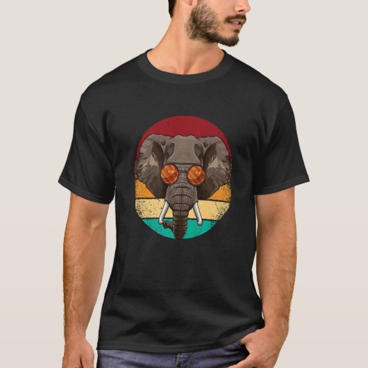  elastisch gezicht Wildlife Retro Animal Eighti T-shirt (Voorkant)