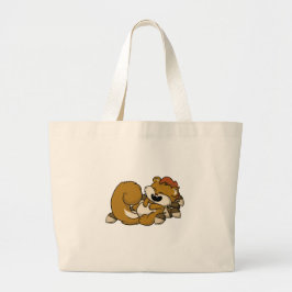 Elated Squirrel! Grote Tote Bag