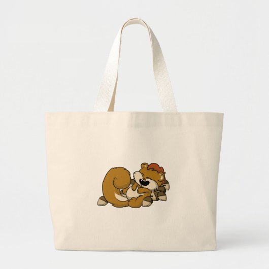 Elated Squirrel! Grote Tote Bag (Voorkant)