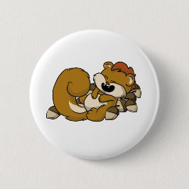 Elated Squirrel! Ronde Button 5,7 Cm