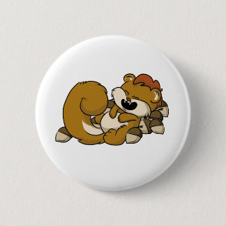Elated Squirrel! Ronde Button 5,7 Cm