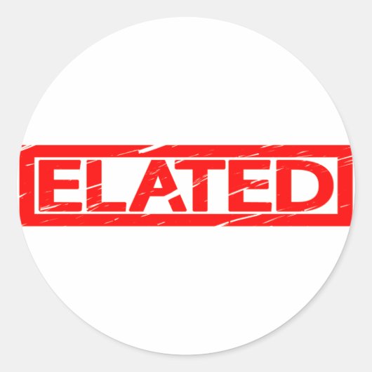 Elated Stamp Ronde Sticker (Voorkant)