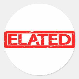 Elated Stamp Ronde Sticker
