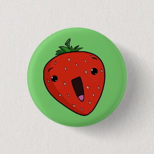 Elated Strawberry Ronde Button 3,2 Cm