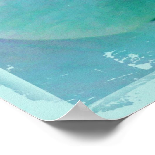 Elatie, Mint, Aqua Hydrangea Poster (Hoek)