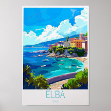 Elba Italië Aangepaste reizen Poster Italië Reizen