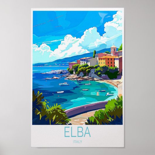 Elba Italië Aangepaste reizen Poster Italië Reizen (Voorkant)