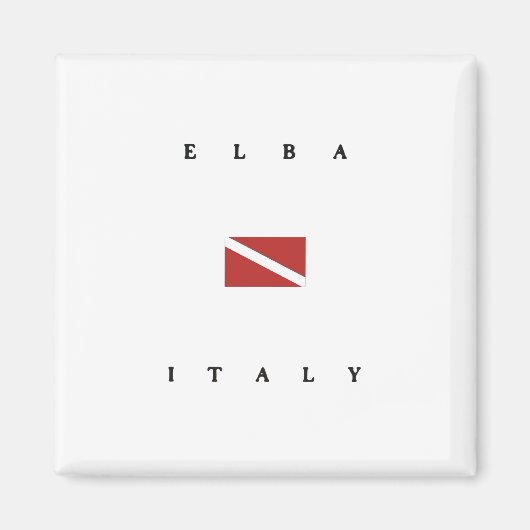 Elba Italië Duikvlag Magneet (Voorkant)