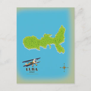 Elba Italië kaart reisposter