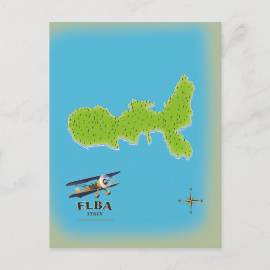 Elba Italië kaart reisposter (Voorkant)