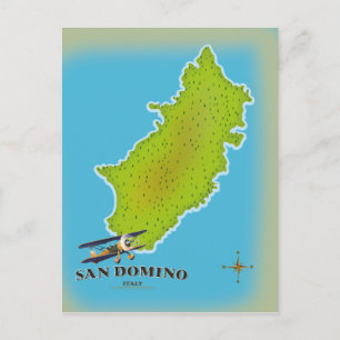 Elba Italië kaart reisposter