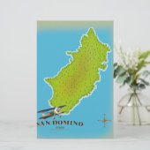 Elba Italië kaart reisposter (Staand voorkant)