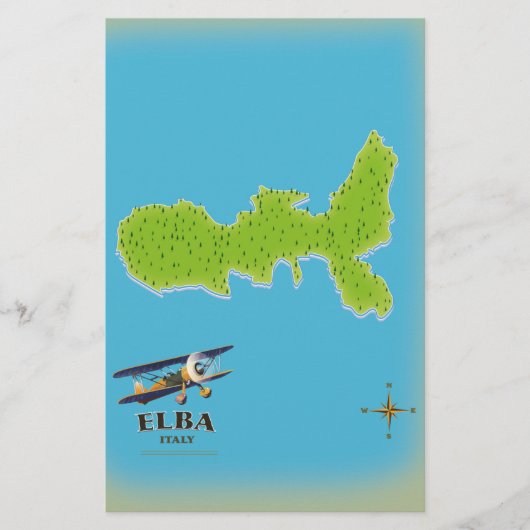 Elba Italië kaart reisposter (Voorkant)