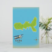 Elba Italië kaart reisposter (Staand voorkant)