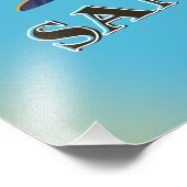 Elba Italië kaart reisposter Foto Afdruk (Hoek)