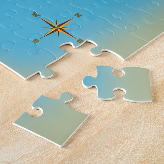 Elba Italië kaart reisposter Legpuzzel (Zijkant)