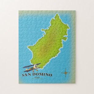 Elba Italië kaart reisposter Legpuzzel