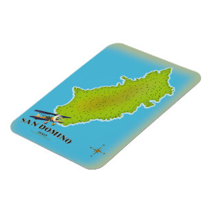 Elba Italië kaart reisposter Magneet