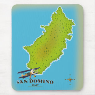 Elba Italië kaart reisposter Muismat