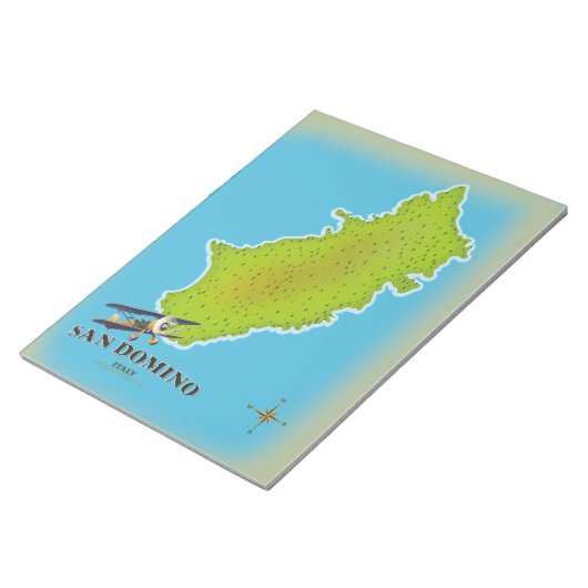 Elba Italië kaart reisposter Notitieblok (Schuin)