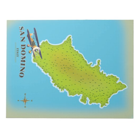 Elba Italië kaart reisposter Notitieblok (Voorkant)