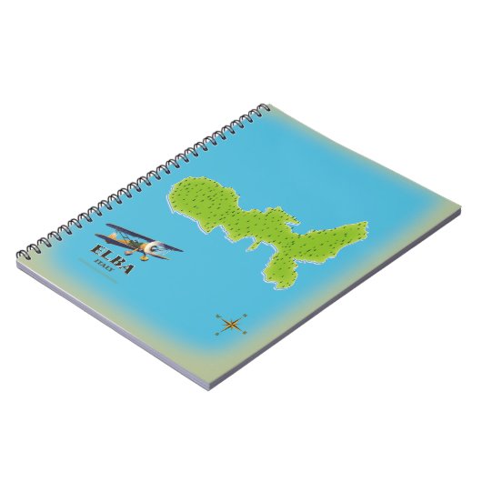 Elba Italië kaart reisposter Notitieboek (Linkerzijde)