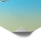 Elba Italië kaart reisposter Poster (Hoek)