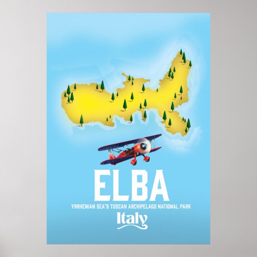 Elba, Tyrreense Zee, Toscane, Italië reisposter Poster (Voorkant)