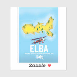 Elba, Tyrrheense Zee, Toscane, Italië reisposter Sticker