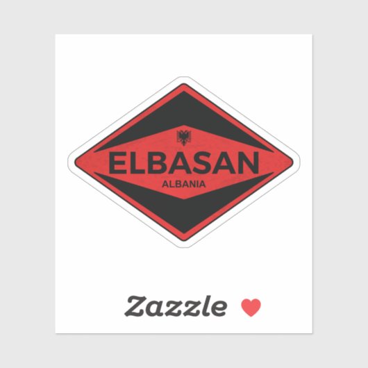 Elbasan Albanese Vintage Sticker (Vel)