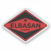 Elbasan Albanese Vintage Sticker (Voorkant)
