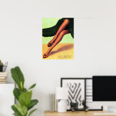 ELBEO Women Hosiery Stocking Pantyhose Retro Ad Poster (Thuiskantoor)