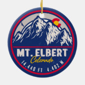 Elbert - Colorado 14ers vier Keramisch Ornament (Achterkant)