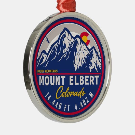 Elbert - Colorado 14ers vier Metalen Ornament (Rechts)
