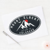 Elbert - Colorado 14ers vier Ovale Sticker (Envelop)