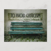 Elbert Hubbard Inspirerend quote "Kritiek" Briefkaart (Voorkant)