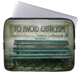 Elbert Hubbard Inspirerend quote "Kritiek" Laptop Sleeve