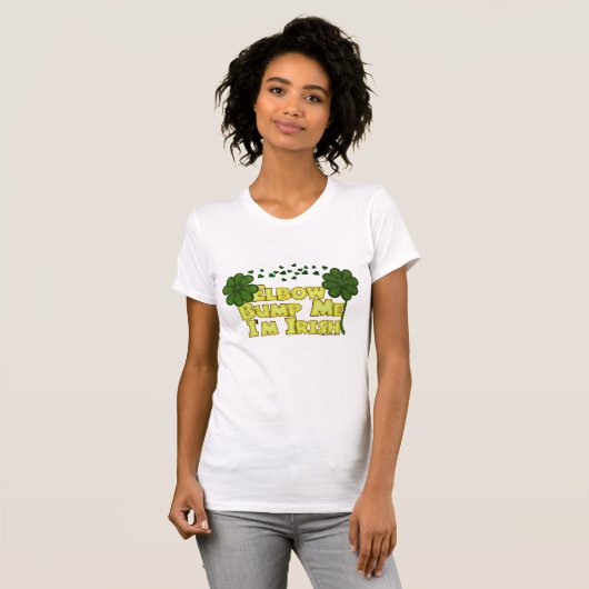 Elbow Bump Ik ben Irish Saint Patricks Day Shamroc T-shirt (Voorkant volledig)