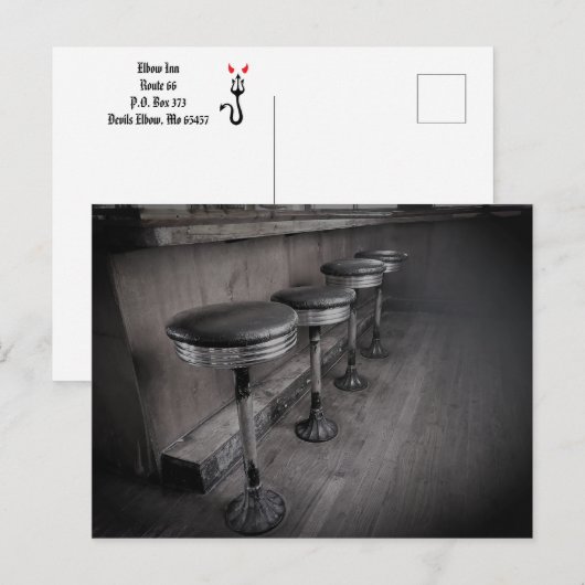 Elbow Inn Bar Stools Post Kaart (Voorkant / Achterkant)