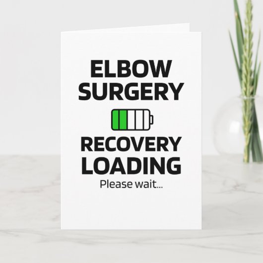 Elbow Surgery Recovery | Elleboogarthroscopische c Kaart (Voorkant)